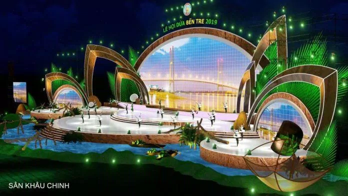 Sân khấu cuộc thi Người đẹp Xứ Dừa 2019