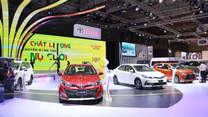 Triển lãm ô tô Việt Nam 2019 với sự tham gia của nhiều hãng xe lớn. Ảnh: internet