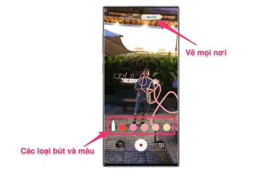 Ứng dụng AR Doodle trên Samsung Galaxy Note 10