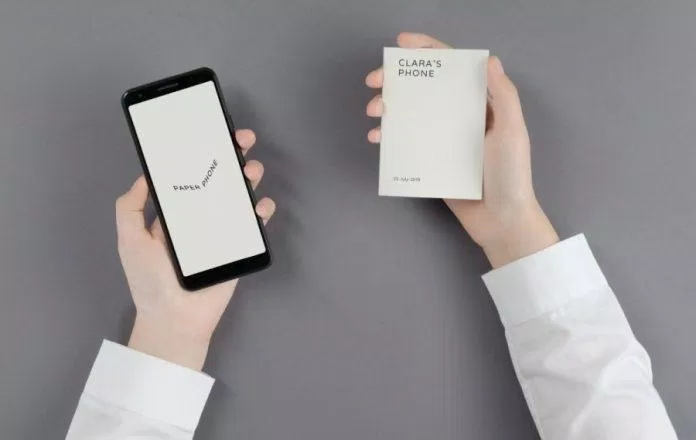 app Ứng dụng Paper phone của Google. Ảnh: internet