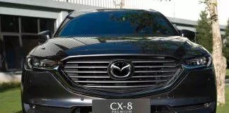 Thiết kế đầu xe Mazda CX-8 vẫn rất quen thuộc. Ảnh: interrnet