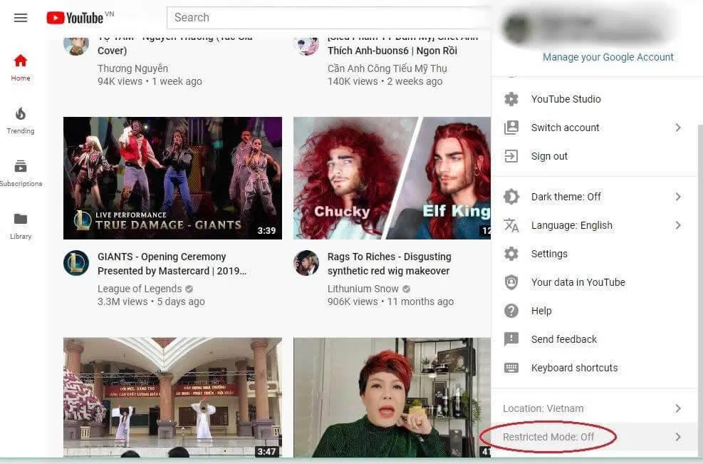 Sau khi bật chế độ hạn chế, video gợi ý trên YouTube đã "trong sáng" hơn hẳn. (Ảnh: internet)