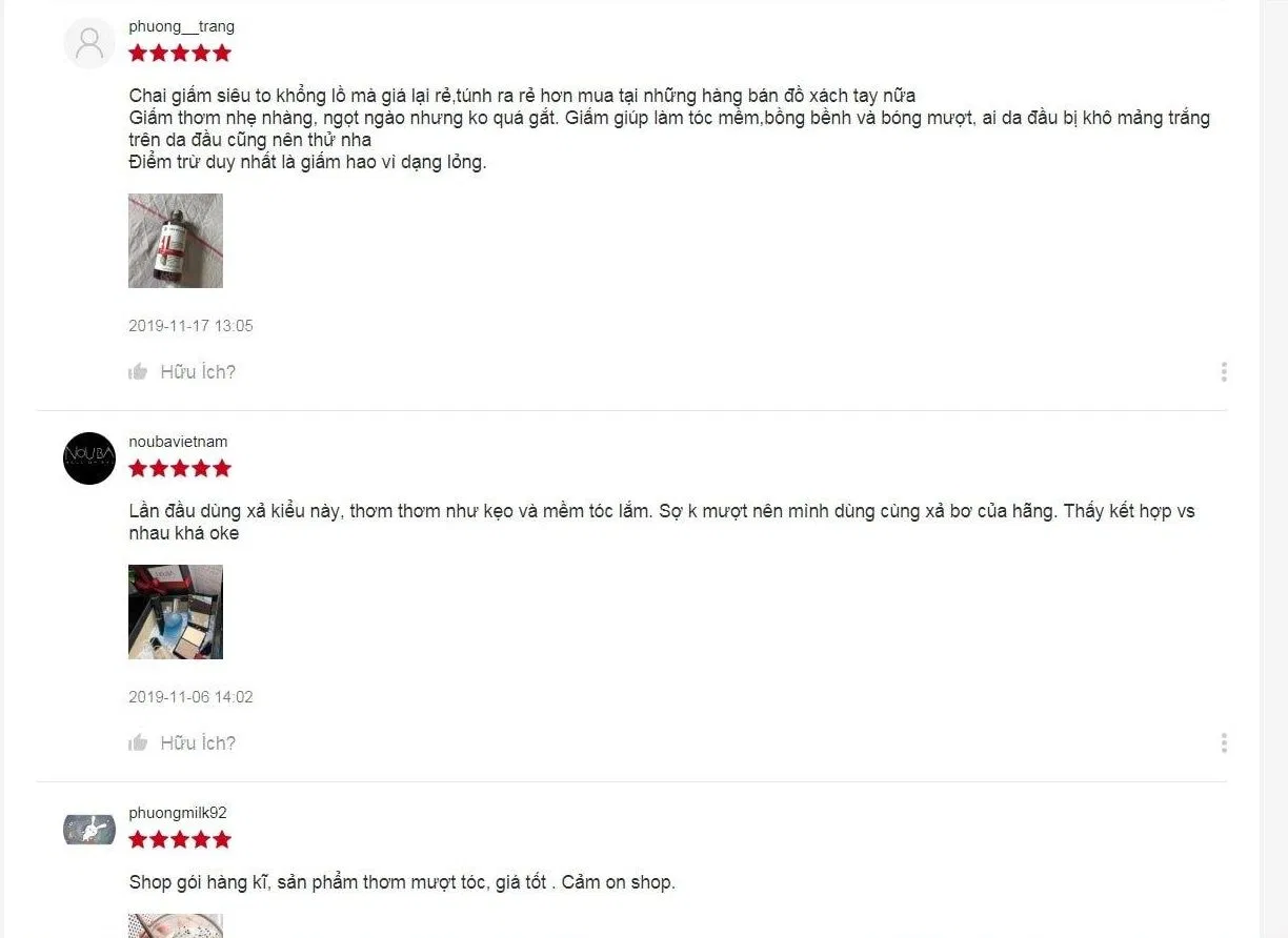 Đánh giá của khách hàng đã sử dụng trên trang Shopee. (nguồn: BlogAnChoi)