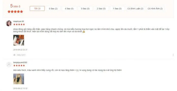 Đánh giá Lapis Facial Oil của khách hàng trên Shopee (Nguồn: BlogAnChoi) Đánh giá Lapis Facial Oil của khách hàng trên Shopee (Nguồn: BlogAnChoi)