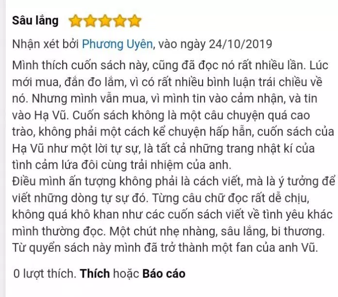 Đánh giá của bạn đọc trên Fahasha về cuốn sách Hôm Nay Tôi Thất Tình Đánh giá của bạn đọc trên Fahasha về cuốn sách Hôm Nay Tôi Thất Tình