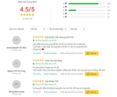 Đánh giá của khách hàng về Wonder Crush Glow Glitter Mask trên Tiki (Nguồn: BlogAnChoi) Đánh giá của khách hàng về Wonder Crush Glow Glitter Mask trên Tiki (Nguồn: BlogAnChoi)