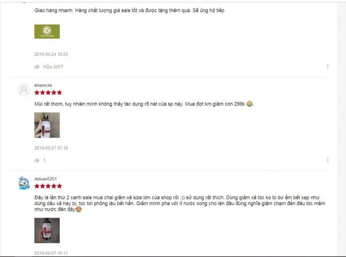 Đánh giá của khách hàng đã sử dụng trên trang Shopee. (nguồn: BlogAnChoi)