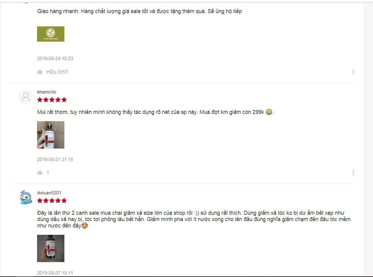 Đánh giá của khách hàng đã sử dụng trên trang Shopee. (nguồn: BlogAnChoi)