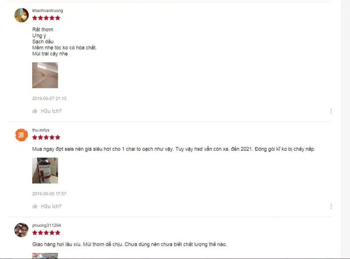 Đánh giá của khách hàng đã sử dụng trên trang Shopee. (nguồn: BlogAnChoi)