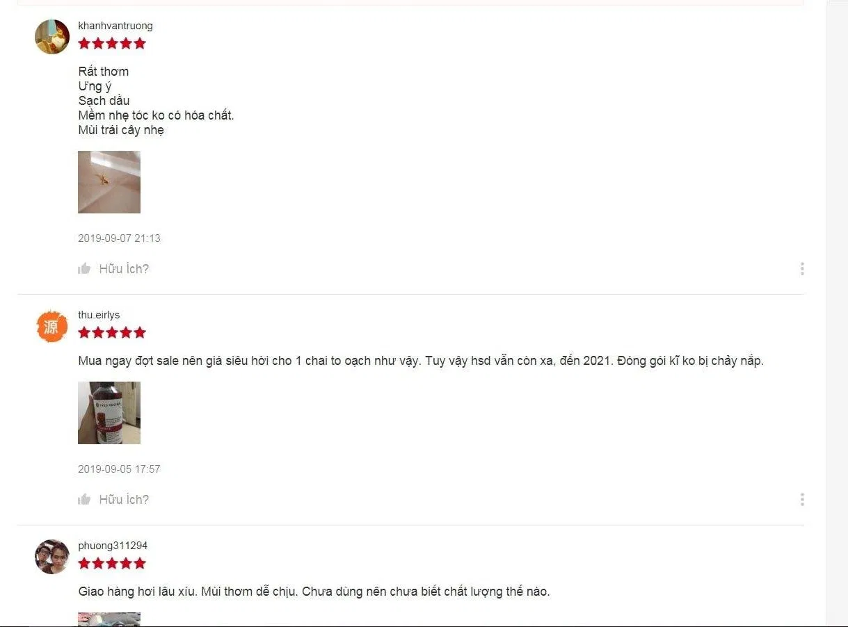 Đánh giá của khách hàng đã sử dụng trên trang Shopee. (nguồn: BlogAnChoi)