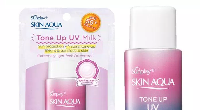 Kem chống nắng dạng sữa Sunplay Skin Aqua Tone Up UV Milk (ảnh: Internet)