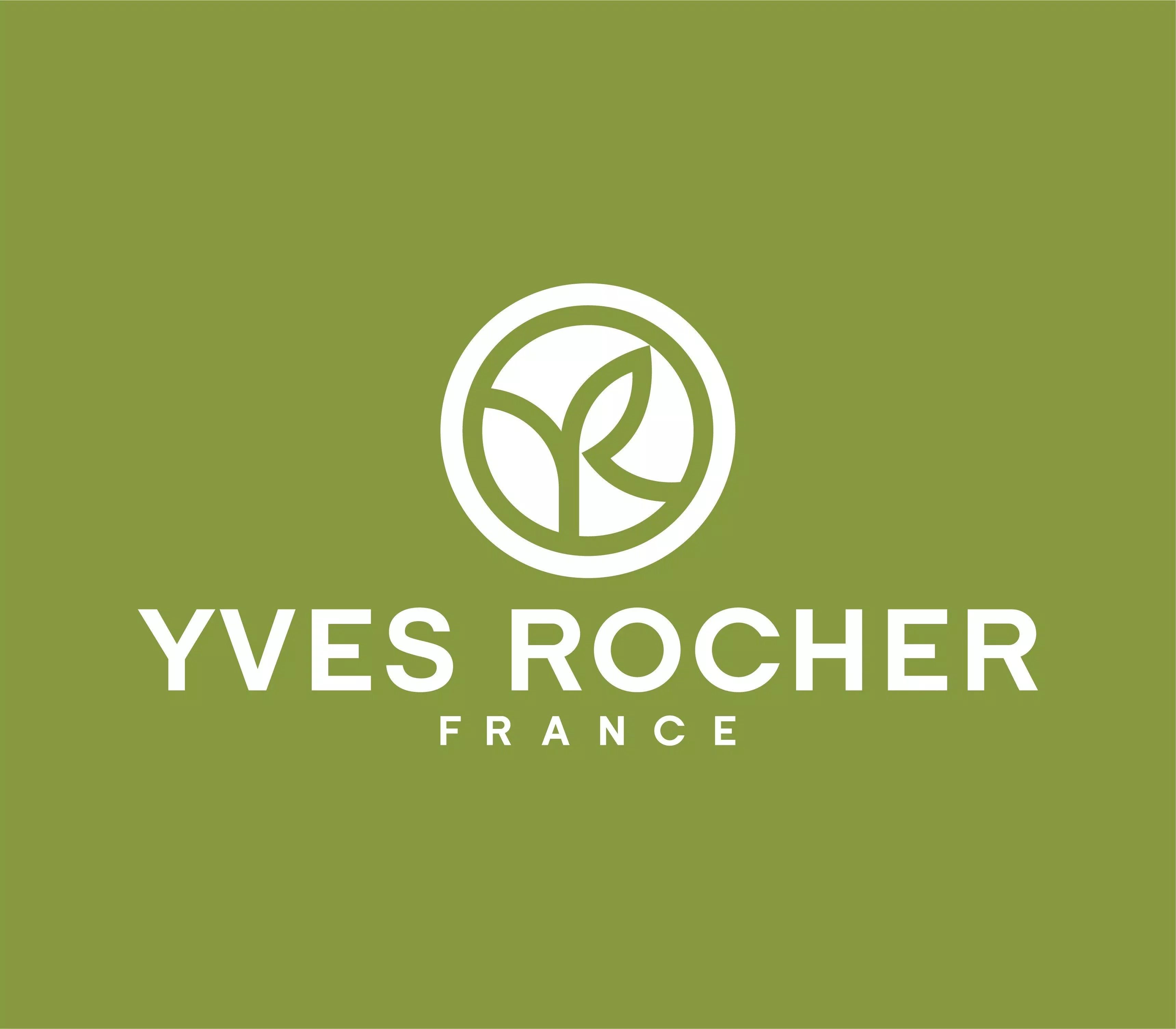 Thương hiệu Yves Rocher với logo màu xanh lá thiên nhiên, đơn giản, mát mắt. (Ảnh: Internet)