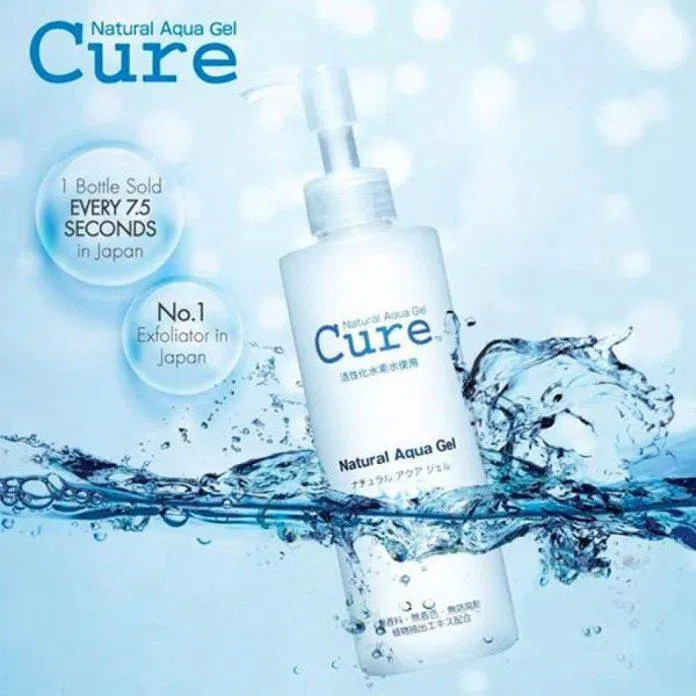 Gel tẩy da chết Cure với 91% là nước hydrogen, vô cùng lành tính với ngay cả làn da nhạy cảm. (Ảnh: Internet)
