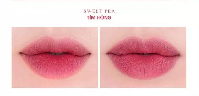 Son Roamand Zero Gram Matte Lipstick màu Sweet Pea (ảnh: Internet)