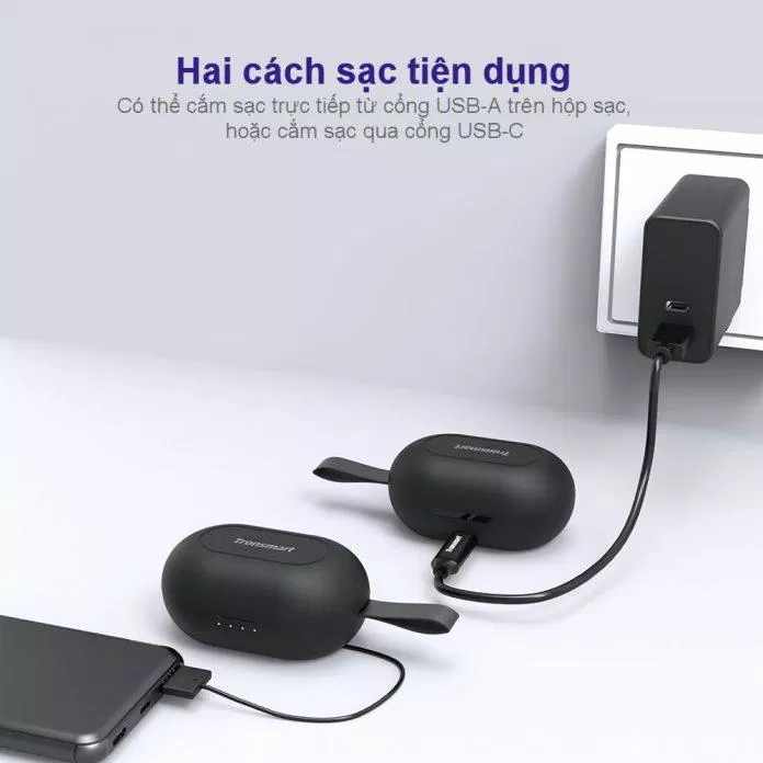 Spunky Beat Tai nghe sở hữu 2 cách sạc khác nhau. Ảnh: internet