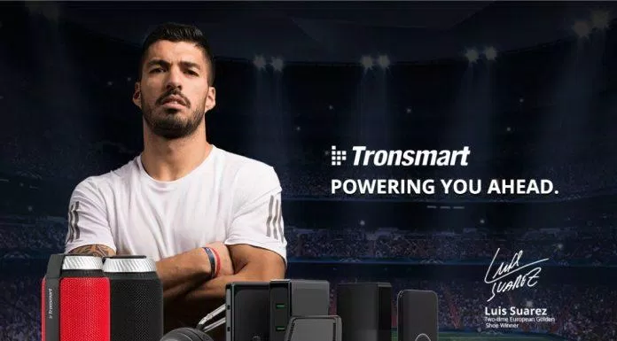 Suárez là đại sứ cho thương hiệu Tronsmart. Ảnh: internet
