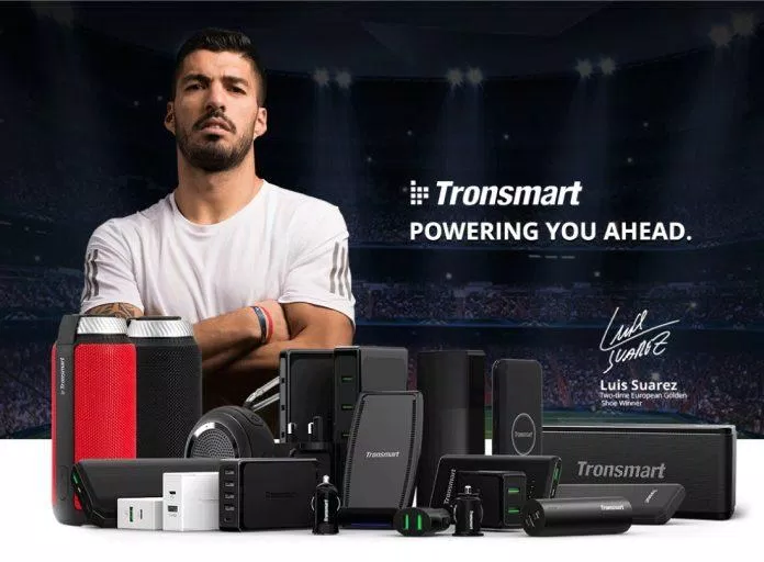 Suárez là đại sứ cho thương hiệu Tronsmart. Ảnh: internet