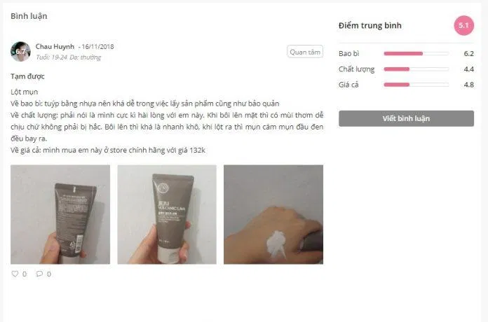 Đánh giá của khách hàng tại Sheis