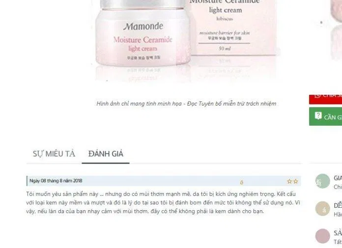 Đánh giá của khách hàng dùng sản phẩm trên trang Oman.whizzcart (nguồn ảnh: BlogAnChoi).