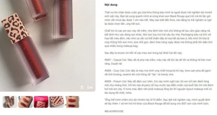 Đánh giá của khách hàng trên website Fi:me. (nguồn: BlogAnChoi)