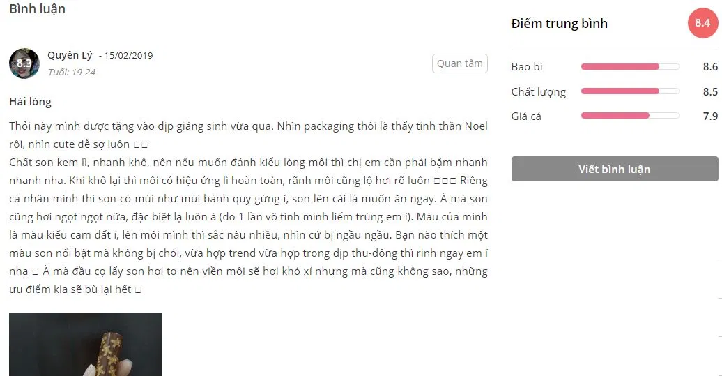 đánh giá đánh giá too faced