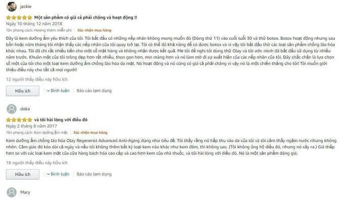 Đánh giá từ khách hàng sử dụng trên trang Amazon Đánh giá từ khách hàng sử dụng trên trang Amazon (Ảnh: Internet)