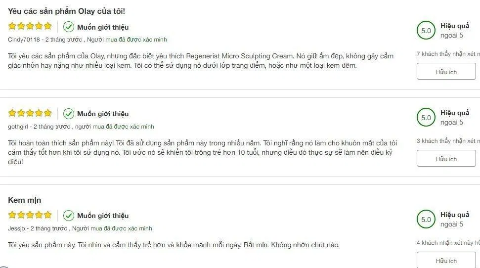 Đánh giá từ khách hàng sử dụng trên trang Target Đánh giá từ khách hàng sử dụng trên trang Target (Ảnh: Internet)