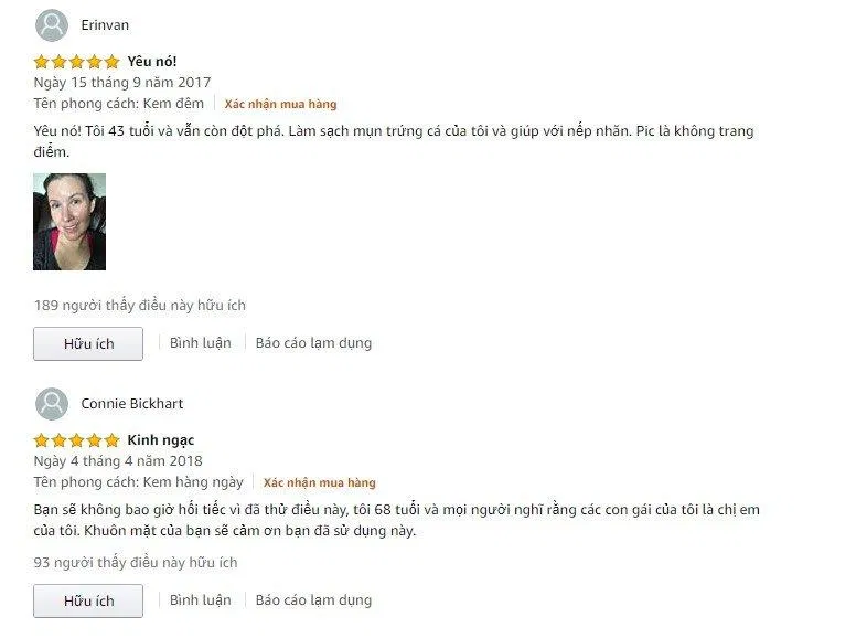 Đánh giá từ khách hàng trên Amazon Đánh gá từ khách hàng trên Amazon (Ảnh: Internet)
