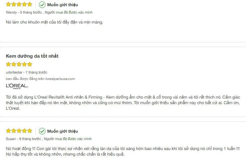 Đánh giá từ khách hàng trên trang Target Đánh giá từ khách hàng trên trang Target (Ảnh: Internet)