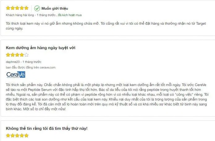 Đánh giá từ khách hàng trên trang Target (Ảnh: Internet)