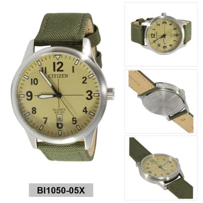 Đồng hồ Citizen BI1050-05X dây dù màu rêu độc đáo. (Nguồn: internet).