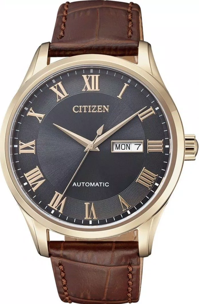 Đồng hồ Citizen NH8363-14H với chữ số la mã được mạ vàng sang trọng. (nguồn: internet).