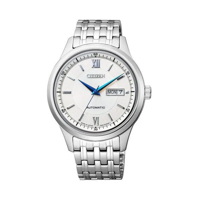 Đồng hồ Citizen NY4051-51A có điểm nhấn là kim đồng hồ màu xanh dương ánh kim. (nguồn: internet).
