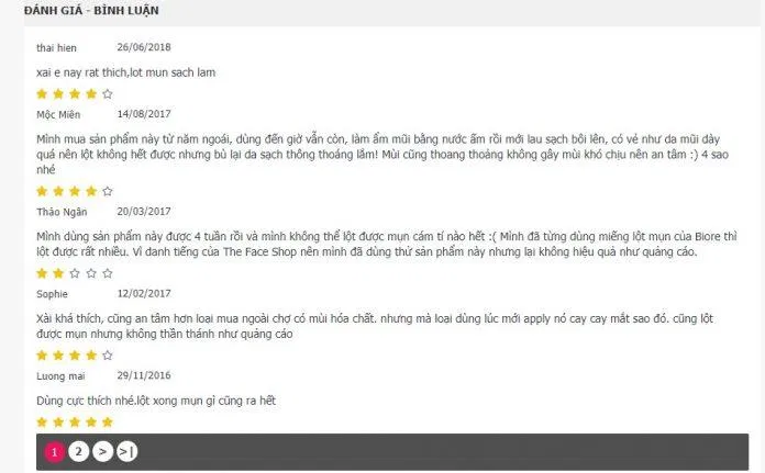 Đánh giá của khách hàng tại Kosmebox