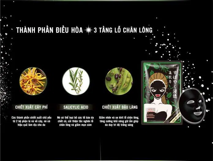 Những thành phần tiêu biểu có trong mặt nạ đều là những thành phần an toàn và tốt cho da