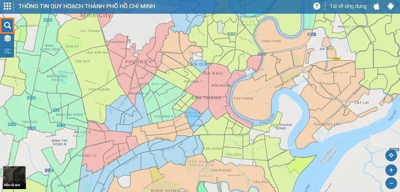 Bước 1 tra cứu thông tin quy hoạch trên máy tính (Nguồn: Internet)