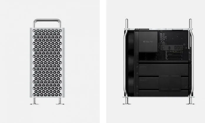 Phần khung ngoài và bên trong của Mac Pro