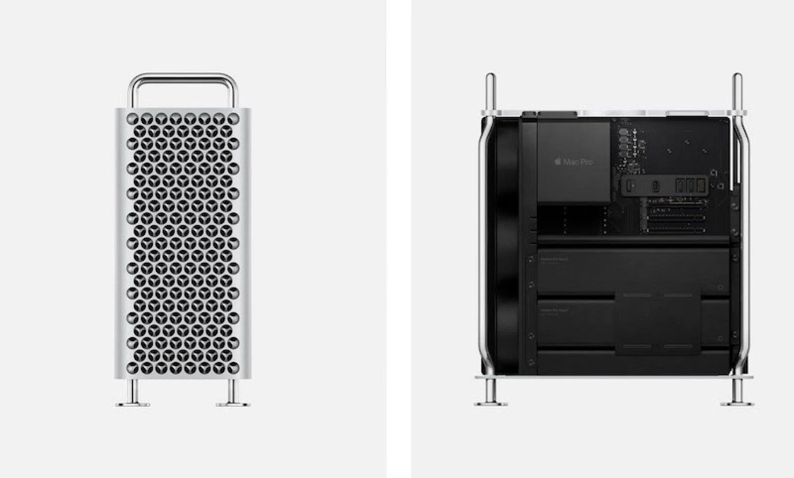 Phần khung ngoài và bên trong của Mac Pro