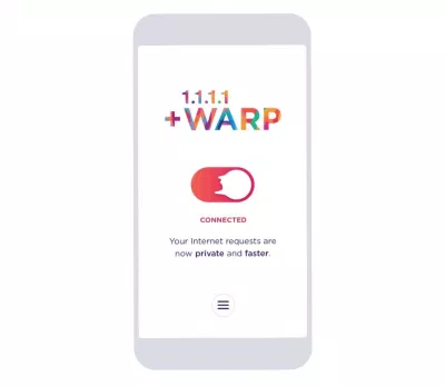 Ứng dụng VPN WARP. Ảnh: internet Ứng dụng VPN WARP. Ảnh: internet