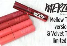 Bộ sưu tập son Merzy Bite The Beat Mellow Tint Version 2 với những sắc màu trendy cùng nàng đón tết (nguồn: Internet)