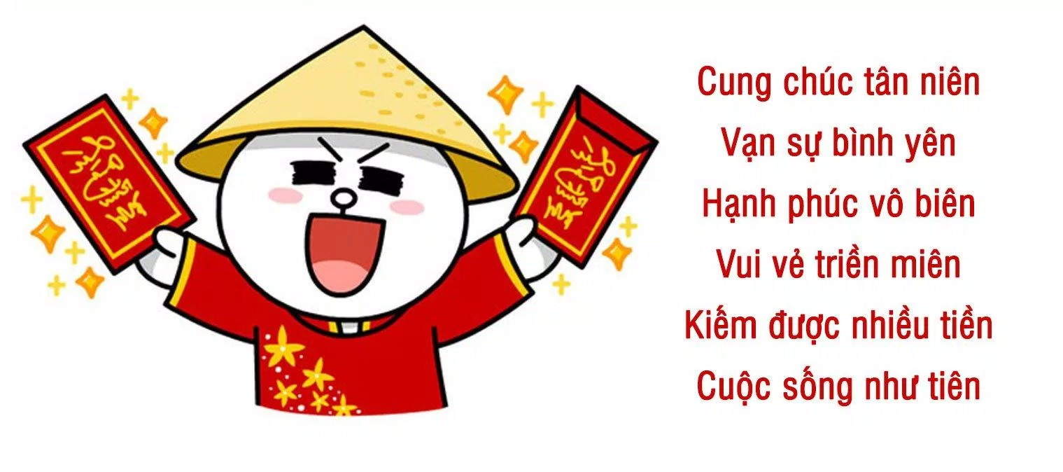 Chúc Tết mọi nhà kiếm được nhiều tiền, hạnh phúc liên miên. (Ảnh: Internet)