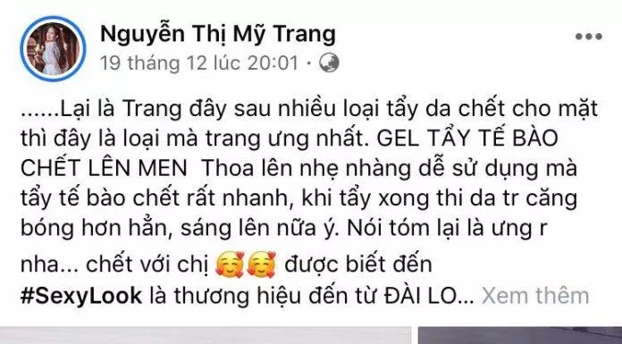 Đánh giá hài lòng của cô nàng Nguyễn Thị My Trang