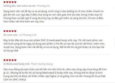 Đánh giá của khách hàng trên trang dhcvietnam.com.vn đánh giá