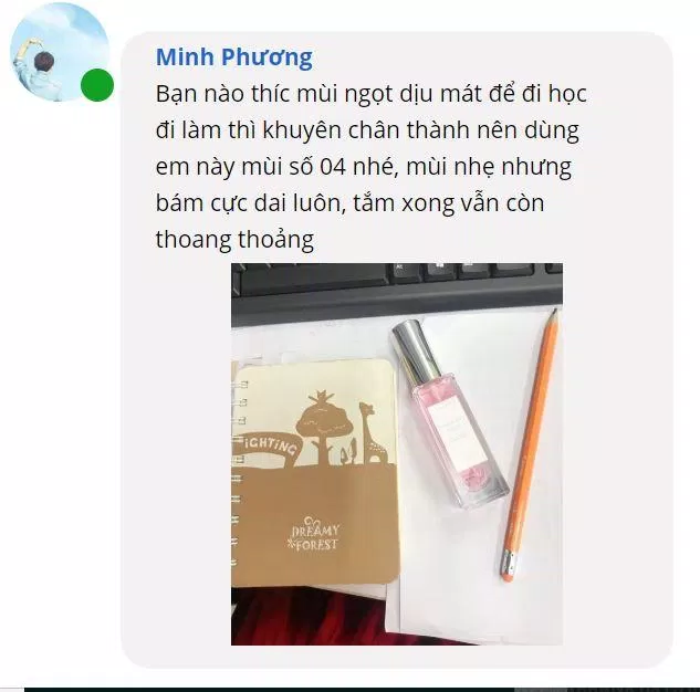 Hương thơm nhẹ nhàng rất phù hợp cho các bạn học sinh, sinh viên. (Nguồn: Internet)