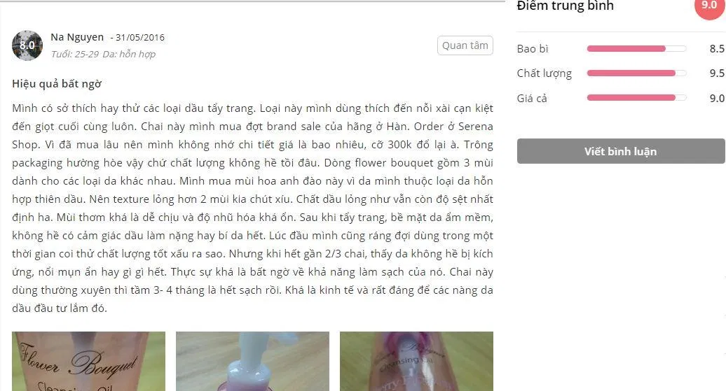 đánh giá đánh giá missha