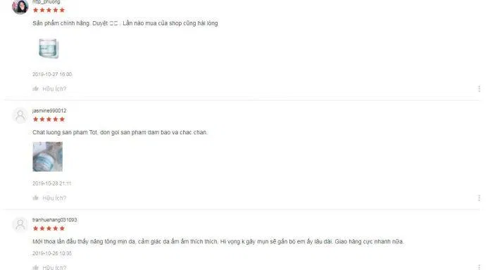 Đánh giá của khách hàng sử dụng sản phẩm trên trang Shopee (nguồn ảnh: BlogAnChoi).