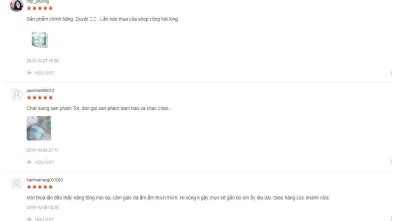 Đánh giá của khách hàng sử dụng sản phẩm trên trang Shopee (nguồn ảnh: BlogAnChoi).