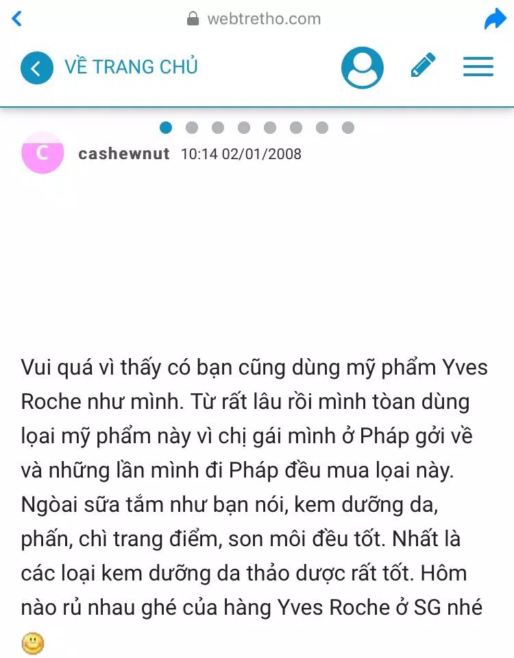 Đánh giá chân thực của hội chị em dành cho Yves Rocher