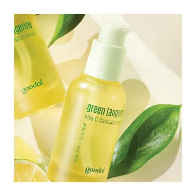 net Goodal Green Tangerine Vita C Dark Spot được thiết kế với vỏ thủy tinh cùng dạng vòi pump tiện lợi mà chắc chắn. (Nguồn: Internet).