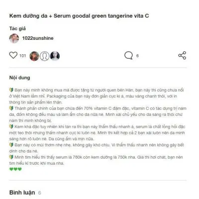 net Khách hàng cực kỳ thích độ thẩm thấu nhanh của sản phẩm và có được làn da sáng rõ sau một thời gian sử dụng. (Nguồn: BlogAnChoi).